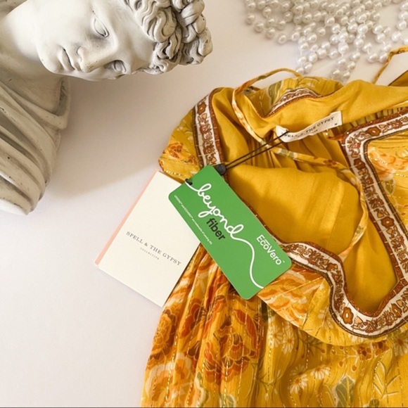 SPELL Mystic Strappy Maxi Dress / Sunflower - Picture 6 of 14